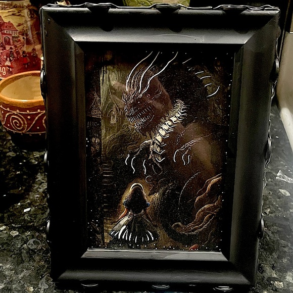 “Alice facing her Shadows” mixed media Art Piece - Picture 1 of 6